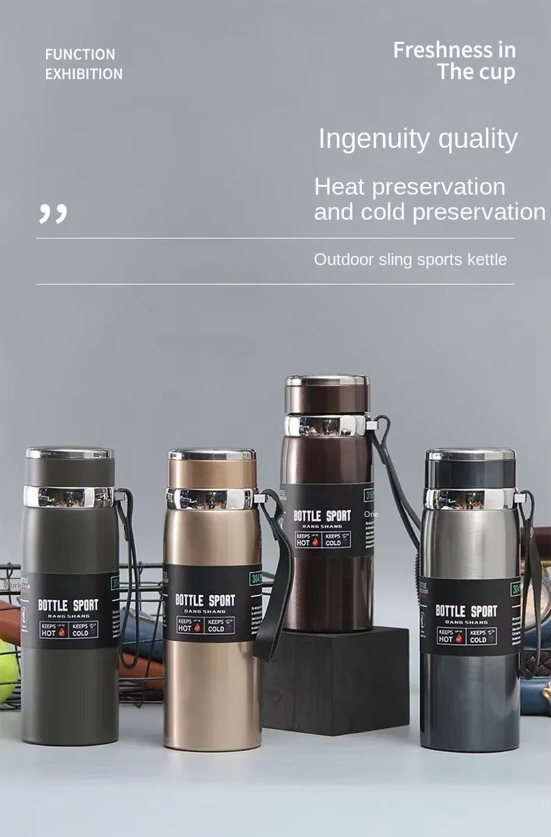 Thumbnail: 1L Thermal Water Bottle Vacuum Flasks Stainless Steel Thermos Bottle Keep Cold a