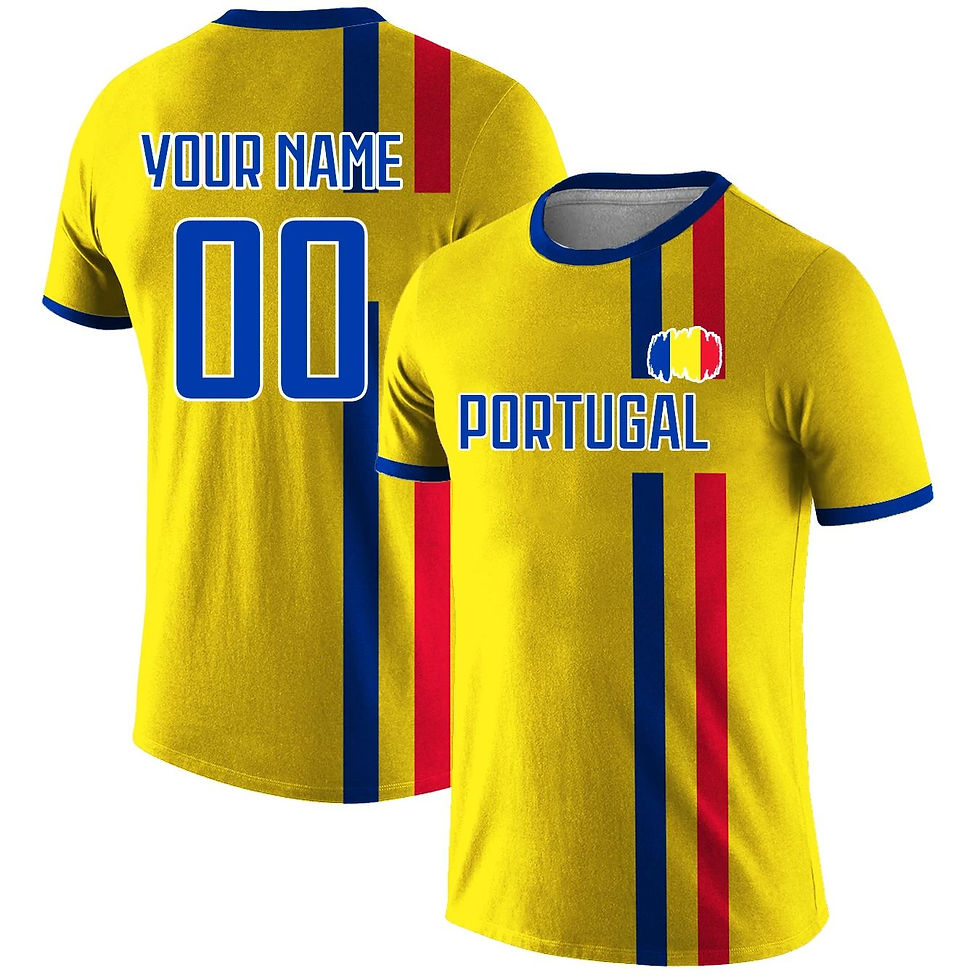 Thumbnail: Customized Romania National Team Soccer T-shirt for Men Personalized Name Number