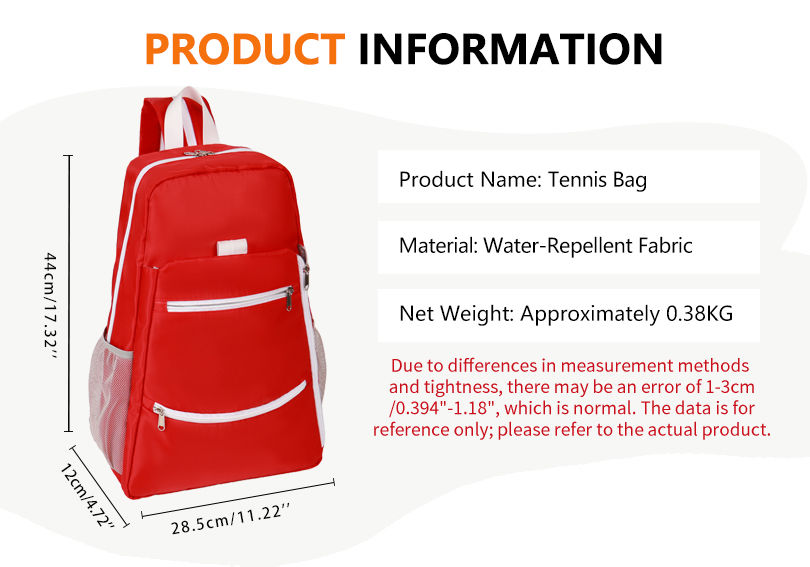 Thumbnail: Tennis Racket Backpack for 2 Rackets Large Capacity Waterproof Outdoor Sports Ba