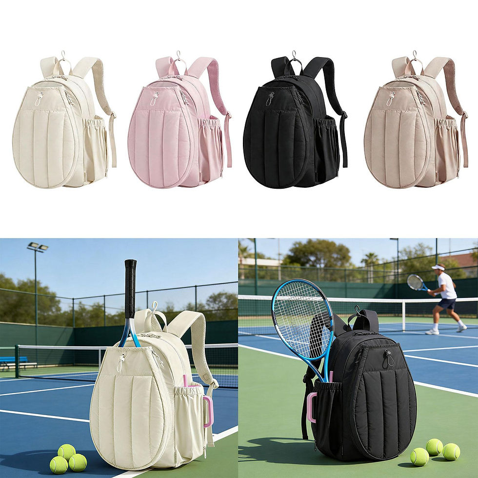 Thumbnail: Outdoor Sports Tennis Racket Bag Large Zipper Pocket Paddle Tote for Duffle Stor