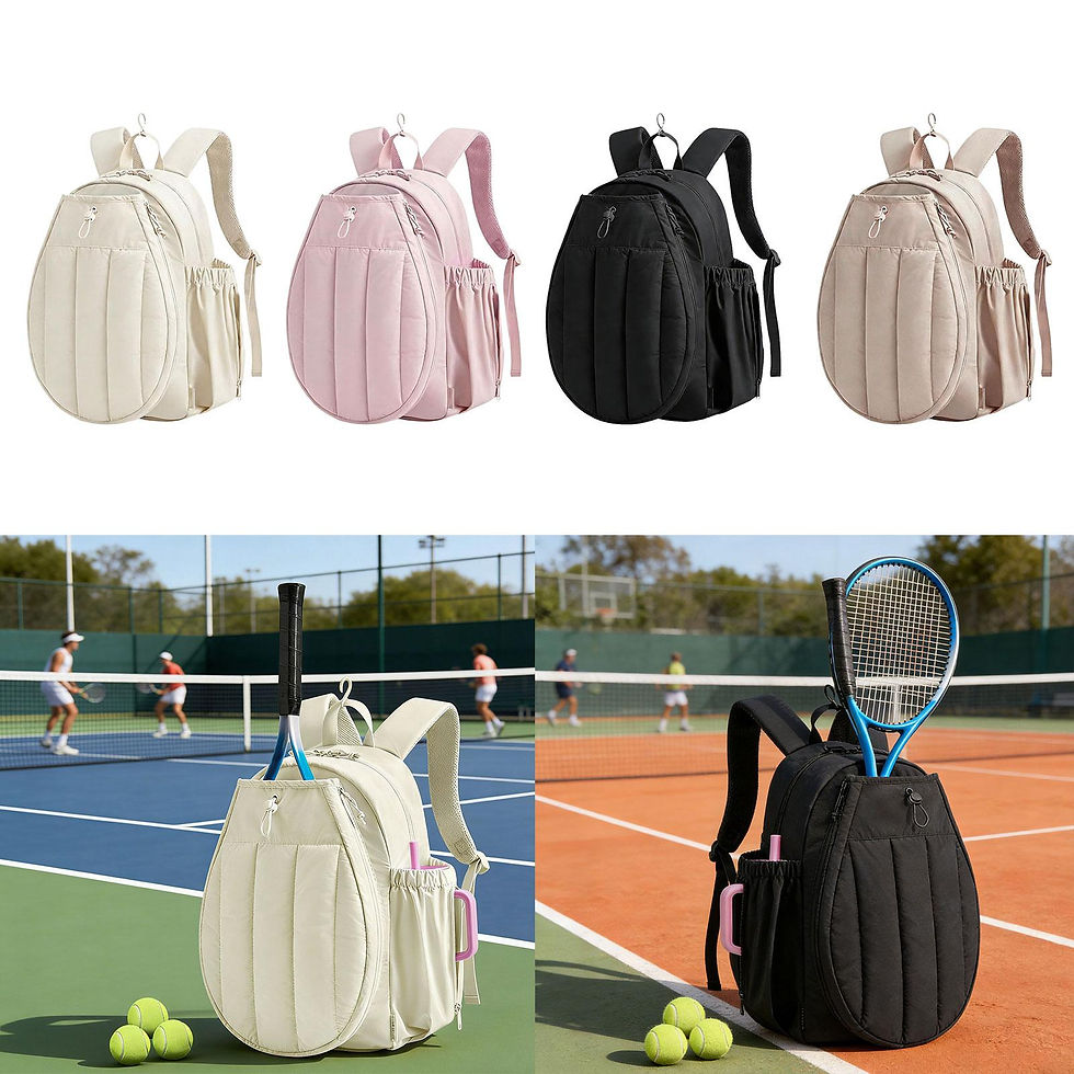 Thumbnail: Outdoor Sports Tennis Racket Bag Large Zipper Pocket Paddle Tote for Duffle Stor