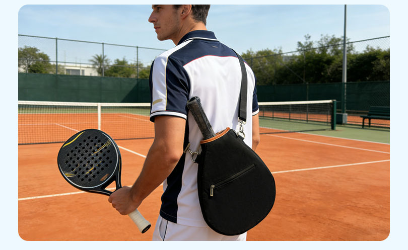 Thumbnail: Padel Paddle Racket Bag Cover Canvas Adjustable Shoulder Strap Tennis Bags Suit 
