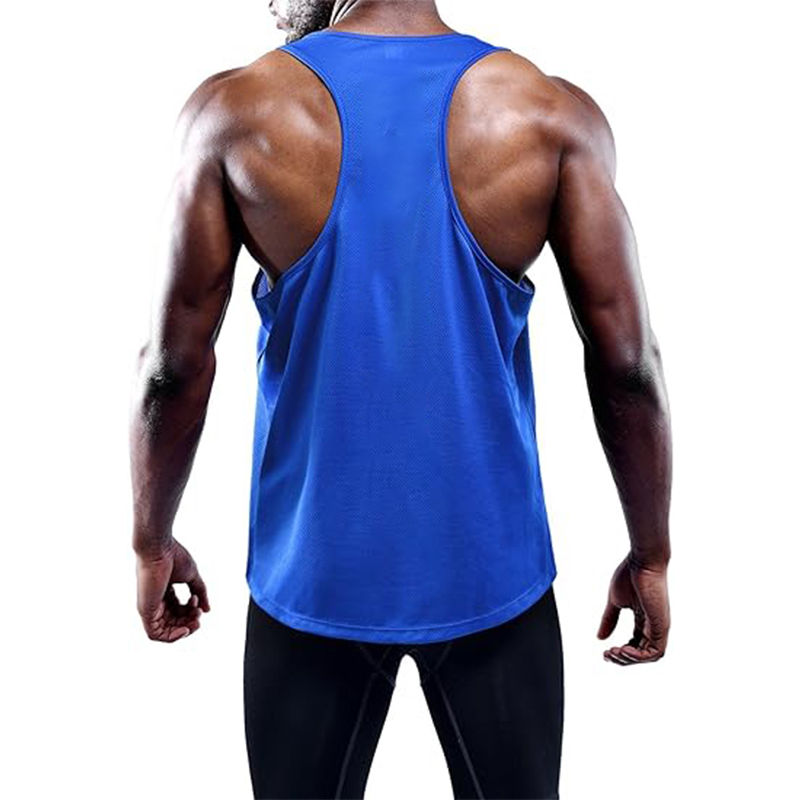 Thumbnail: Running Tank Top Men Summer Sport Gym Vest Quick Dry Training Tanktop Workout Si