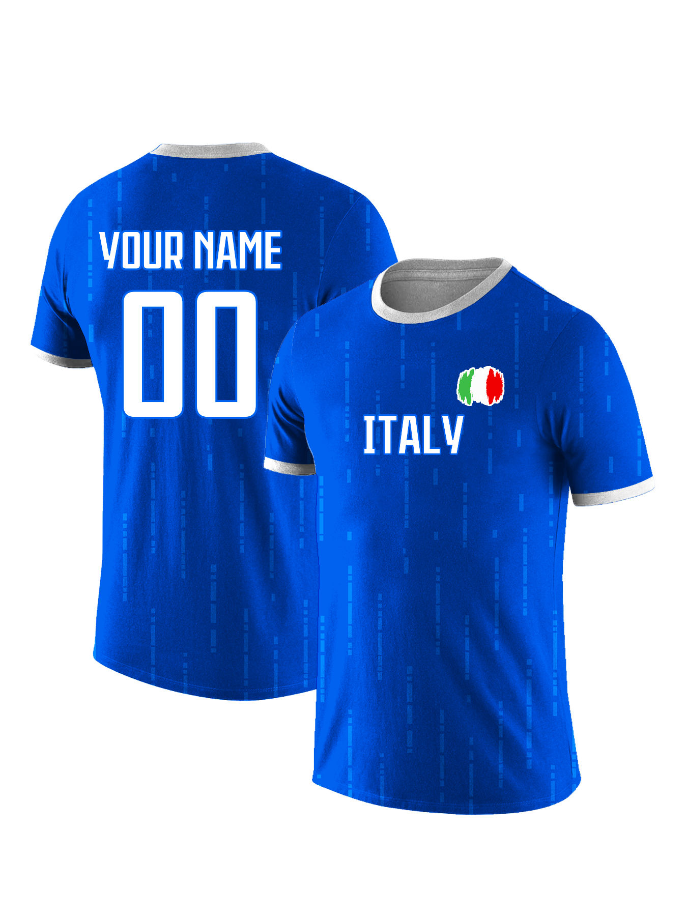 Customized Italy National Team Soccer T-shirt for Men Personalized Name Number F