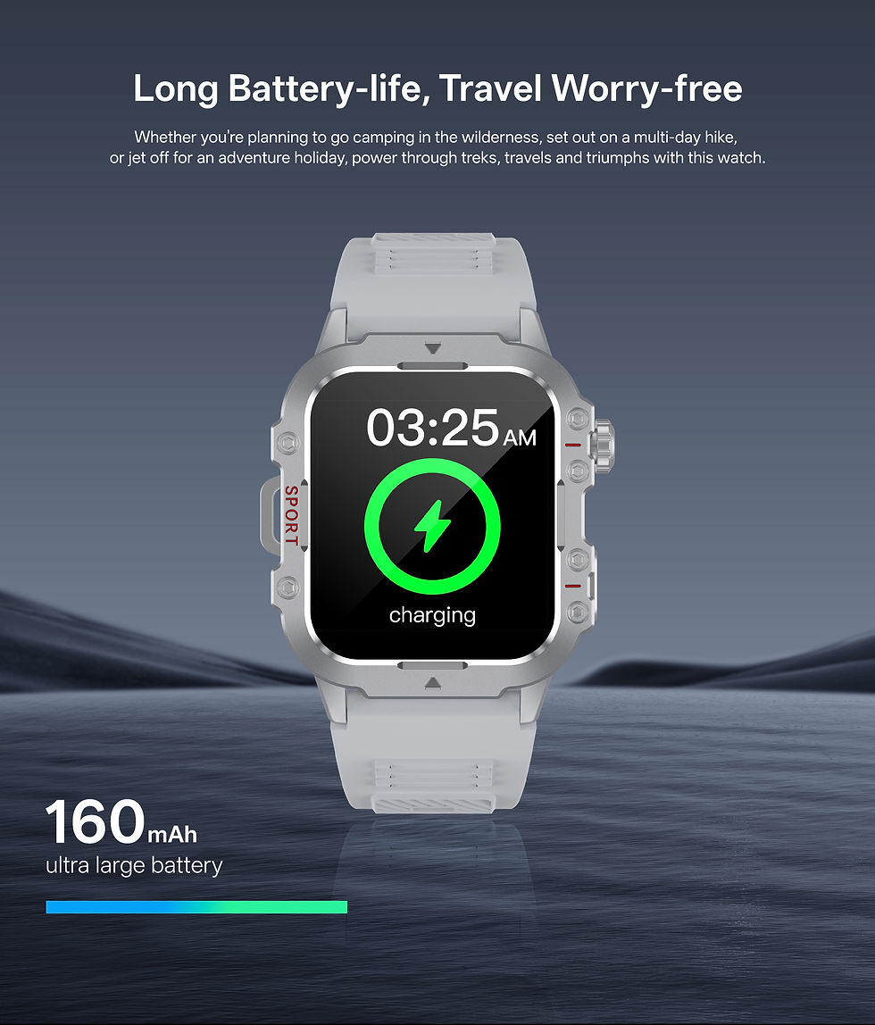 Thumbnail: 2026 New Military Smart Watch Men IP67 3ATM Outdoor Sports Fitness Tracker Healt