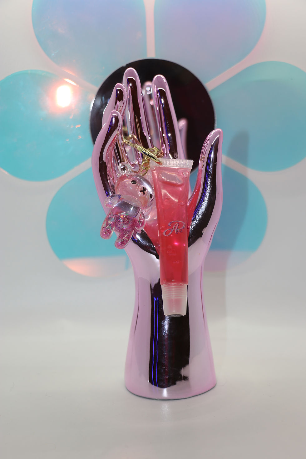 Thumbnail: Bubble Gum Glitter Bear Keychain