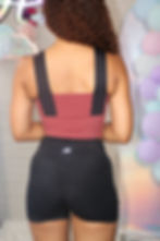 Thumbnail: Burgundy and Black Workout Short Set