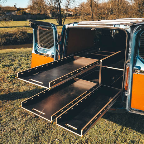 Double plateau coulissant ASSYNT pour utilitaire aménagé