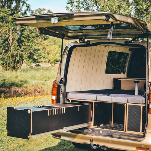TORRIDON: Lit peigne pour van aménagé, tiroir coulissant