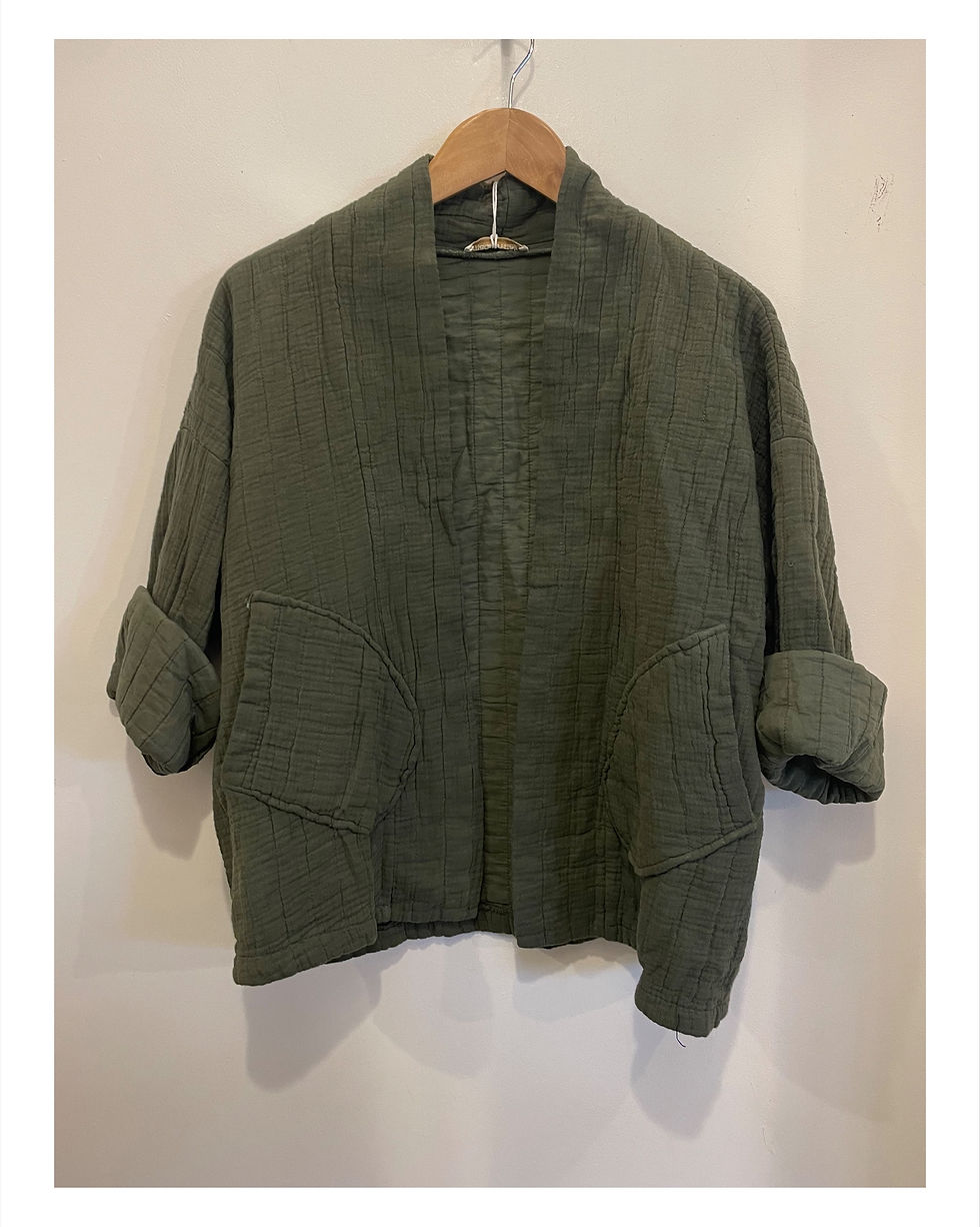 Thumbnail: Cotton lightweight quilted jacket. 