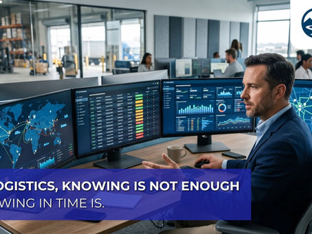 Real-time logistics intelligence dashboard showing shipments, operational data, and exceptions