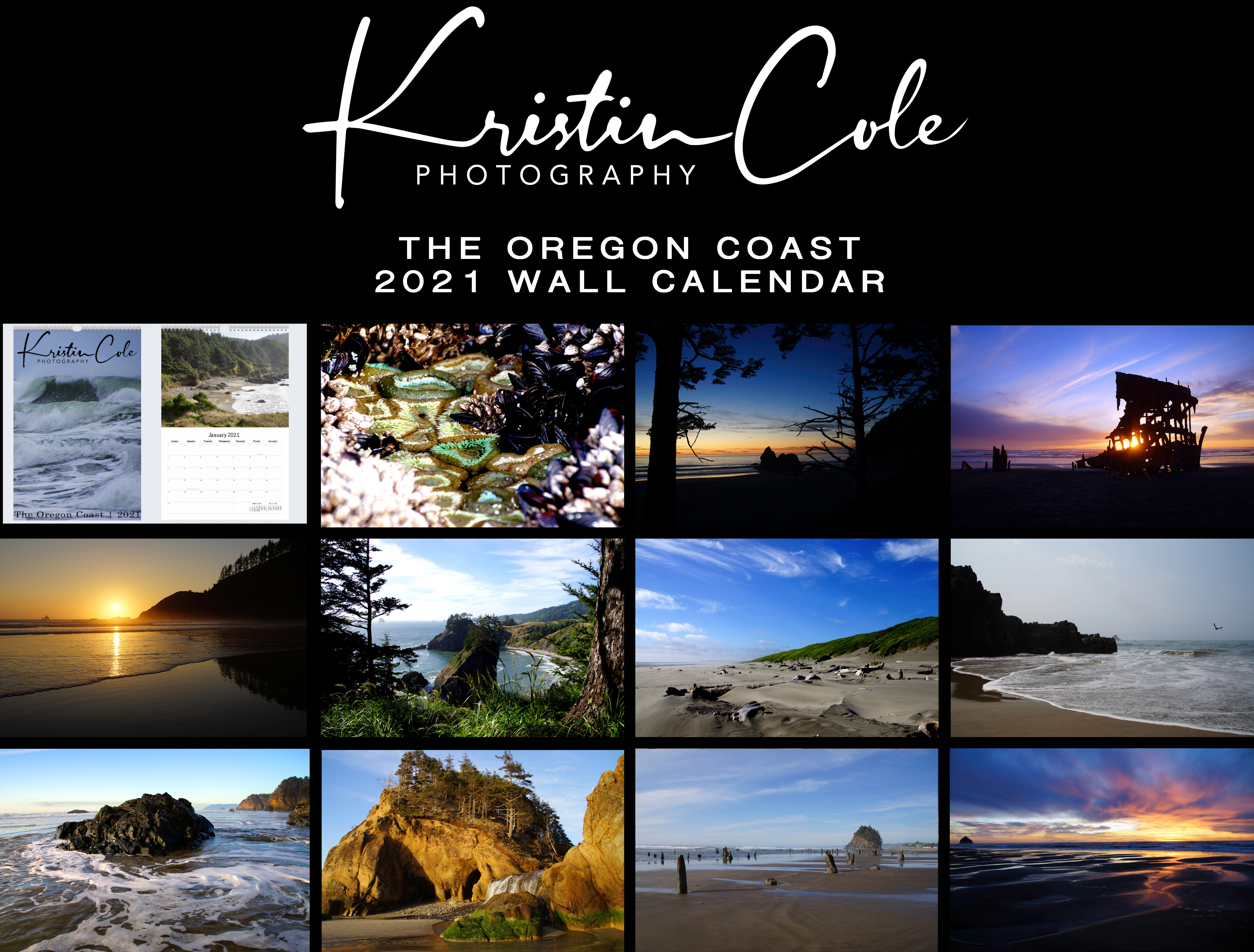 2021 Oregon Coast Wall Calendar
