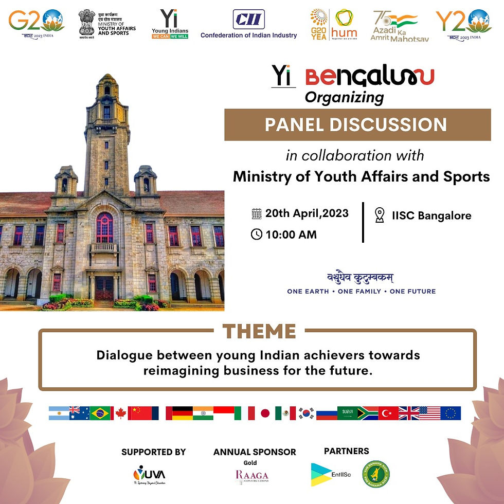 Y20 event: Youth connect and Brainstorming with EntIISc and CII