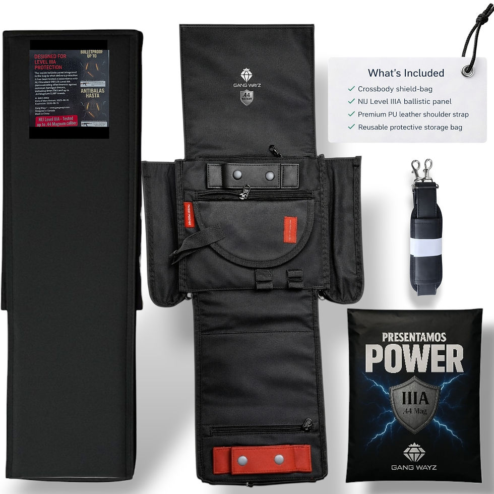 Miniatura: Bulletproof sling bag packaging and accessories set