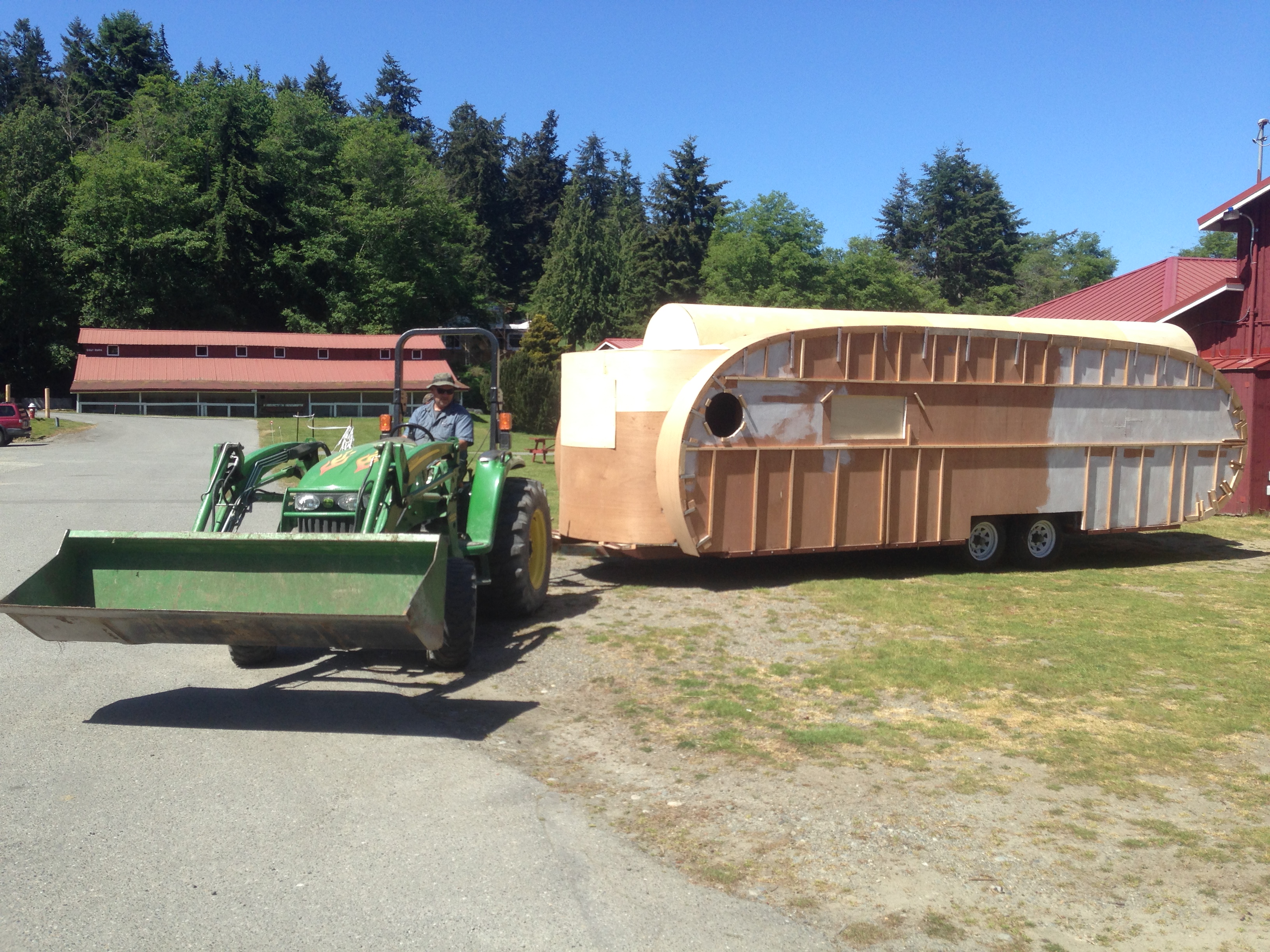 Finally leaving the barn