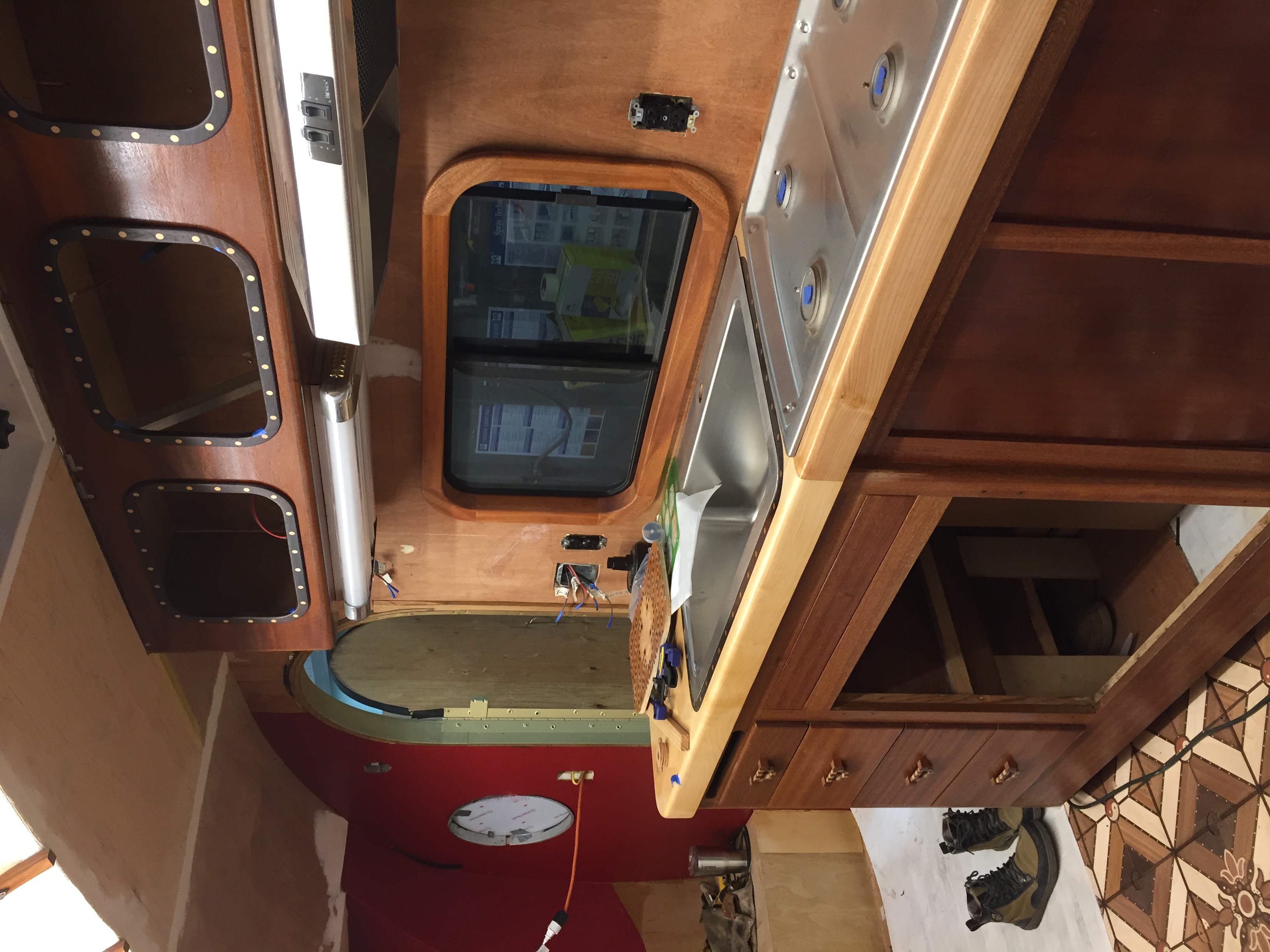 Kitchen window frame
