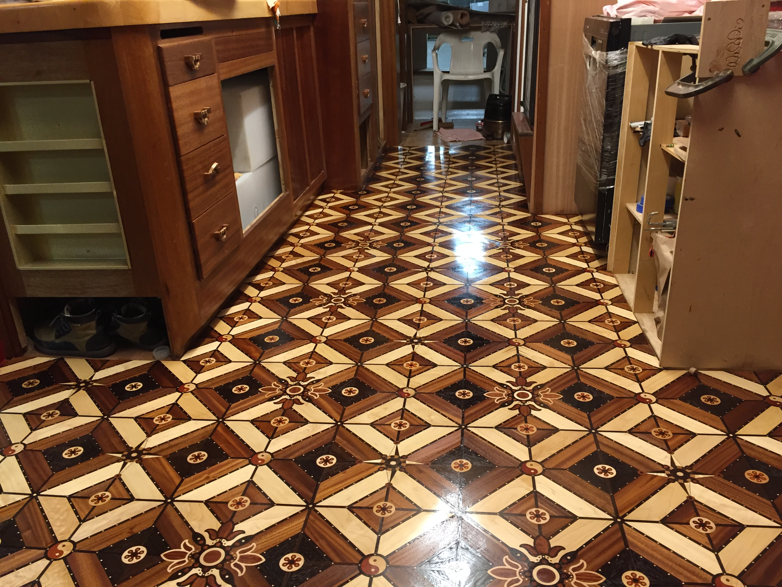 Parquet Floor First Coat Finish