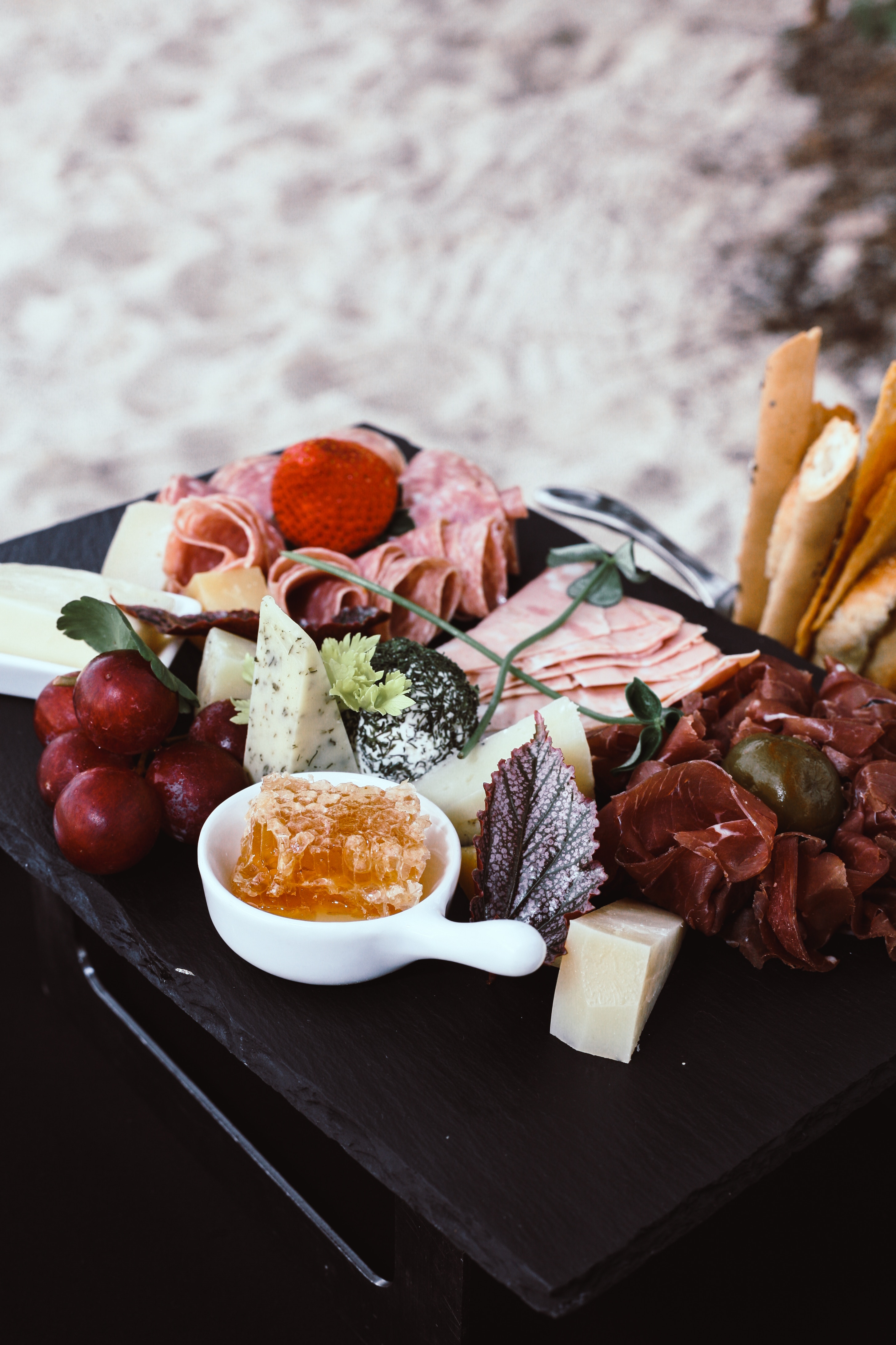 Arranged Food and Objects