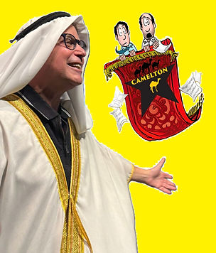 cole in costume yellow background with logo bigger.jpg