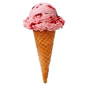 Nieve/helado en cono (ice cream in a cone).