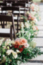 aisle arrangements at Vineyard at Chappel Lodge