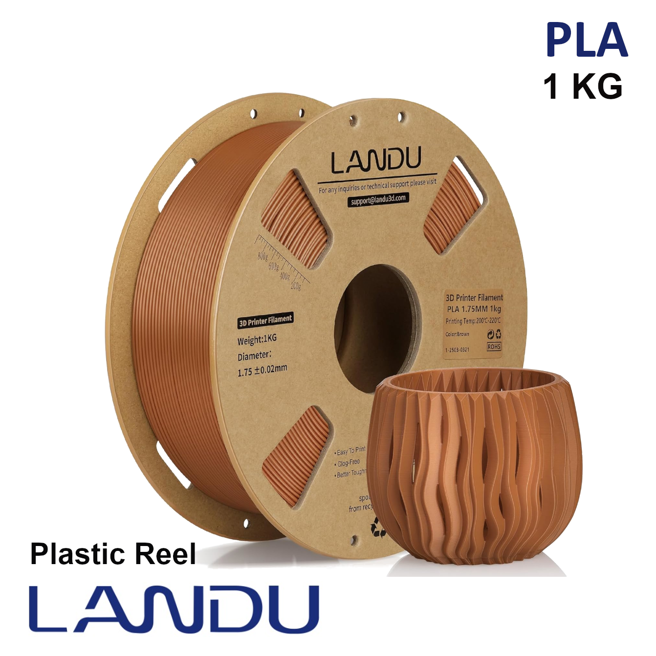 LANDU PLA Filament 1KG - Brown