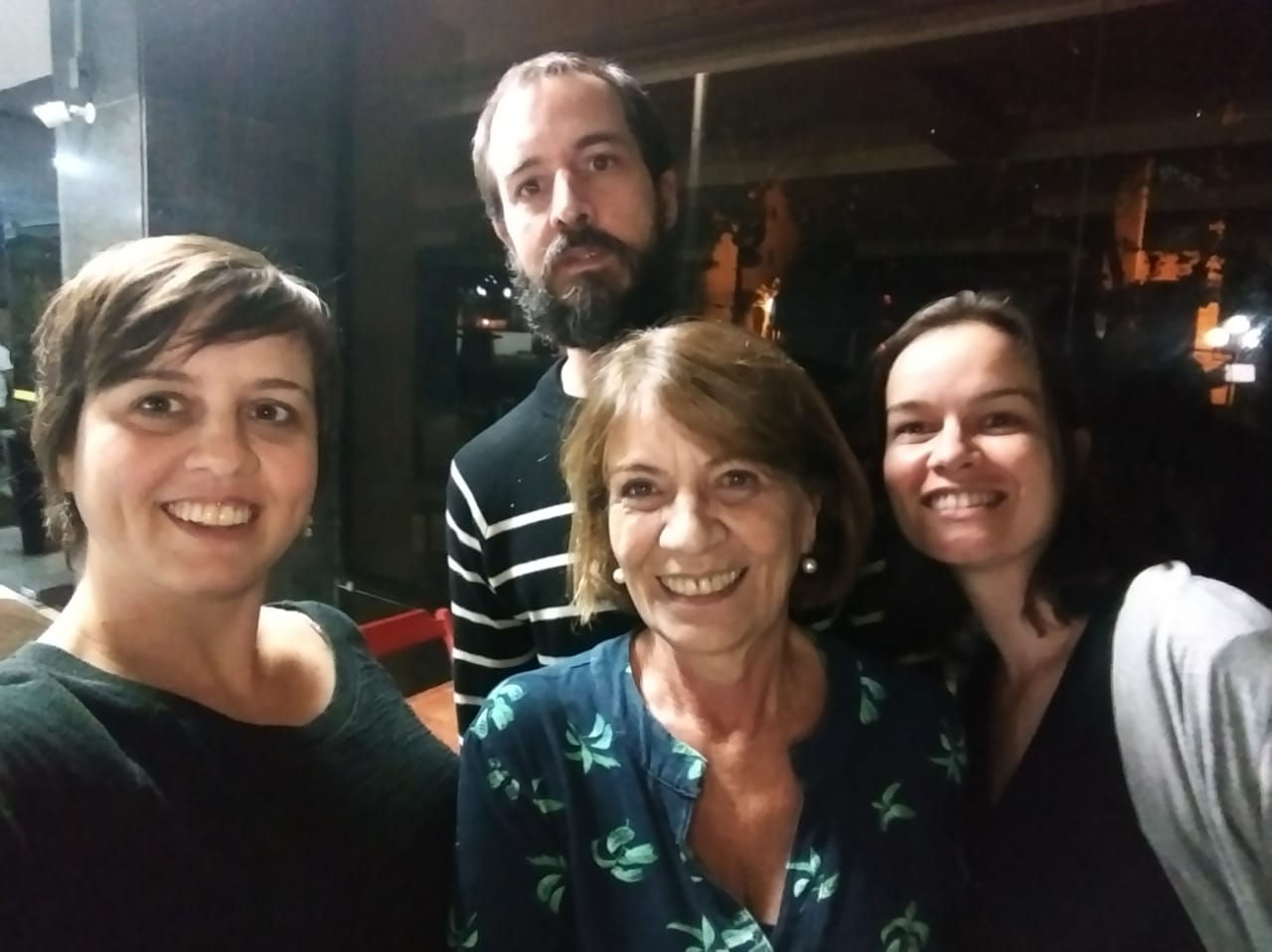 Foto da família antes de viajar