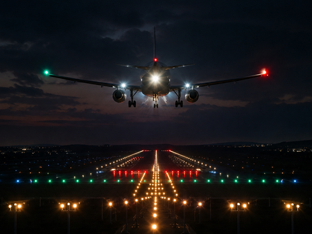 ✈️ Die Lichter beim Landeanflug: Was Piloten wirklich sehen und warum sie so wichtig sind