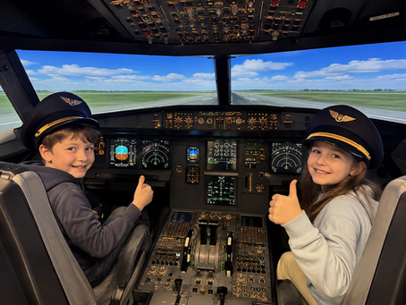 Kinder im Cockpit