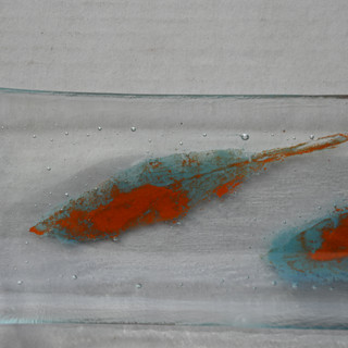 DAY 155 GP Feathers Light Blue and Orange in Plate Close DSC_6730.JPG