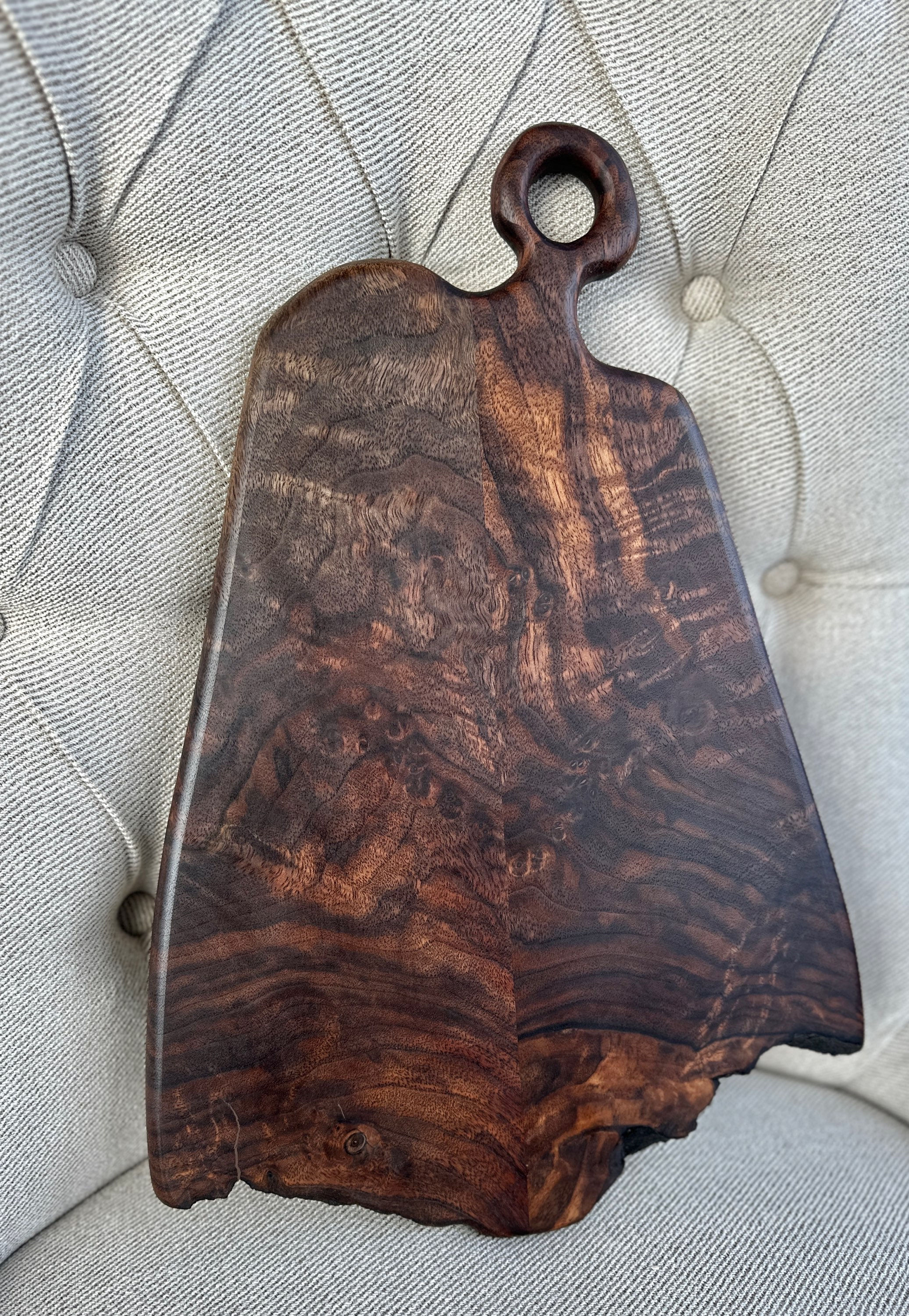 Live Edge Curly Claro Walnut Burl
