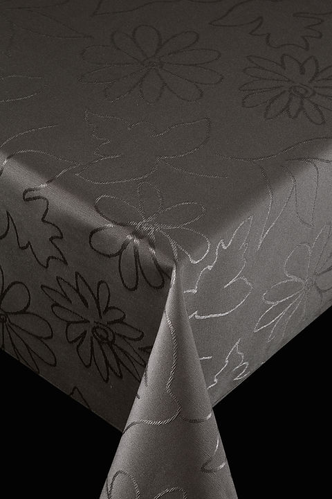 Flair Royal Tischdecke Modern Flowers Anthracite