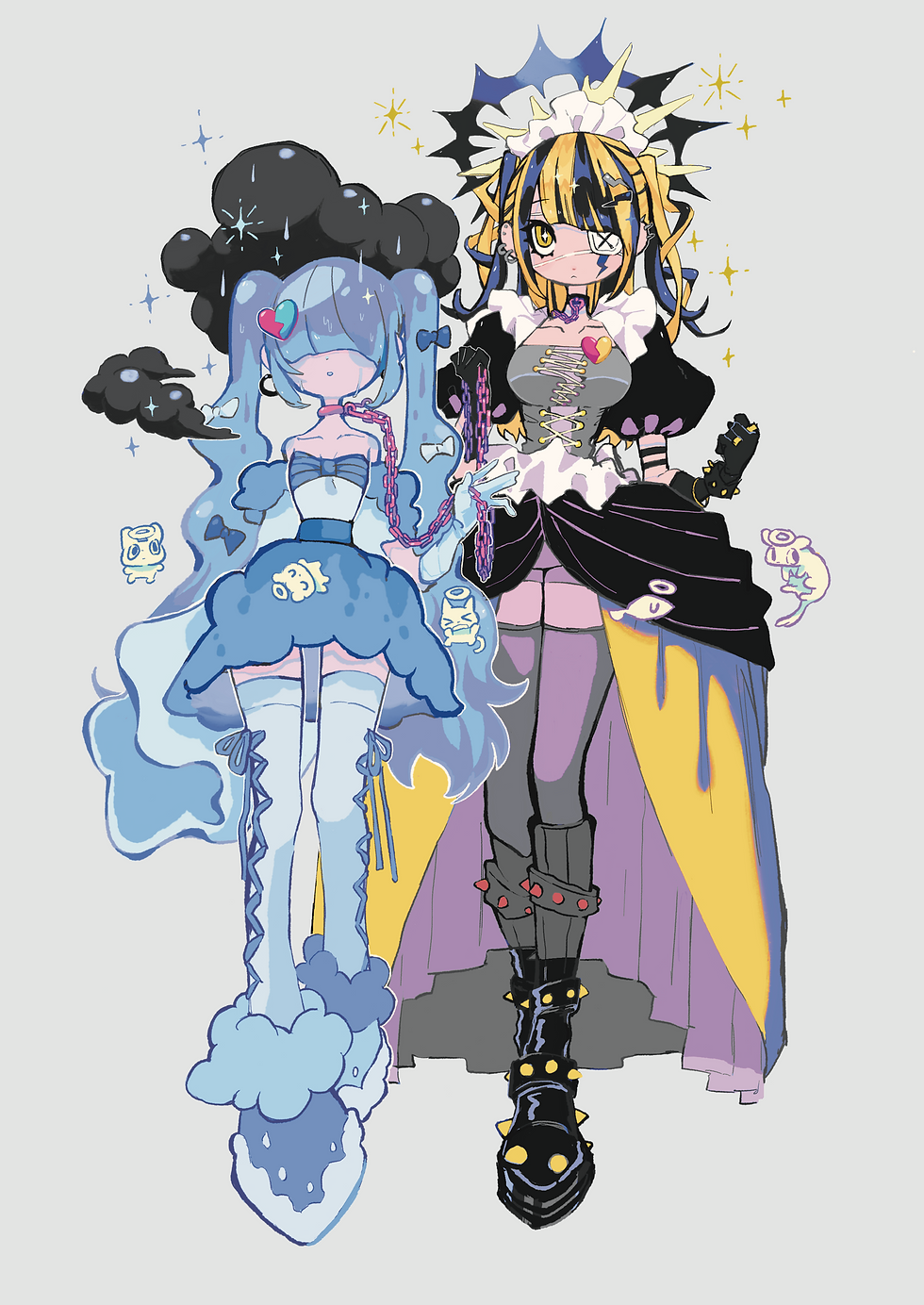 二人の少女の絵