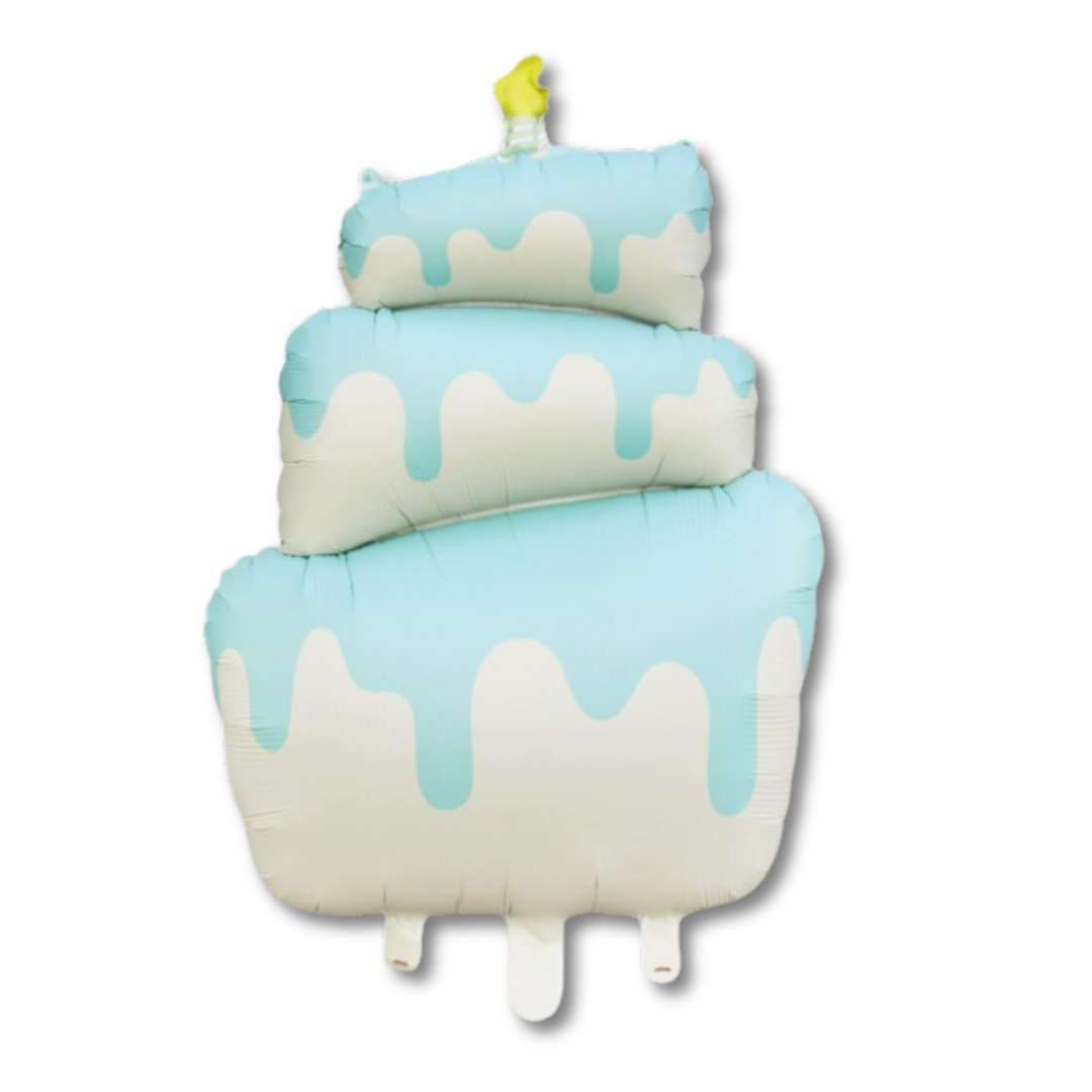 Blue Cake  Foil Balloon | 22 Inch
