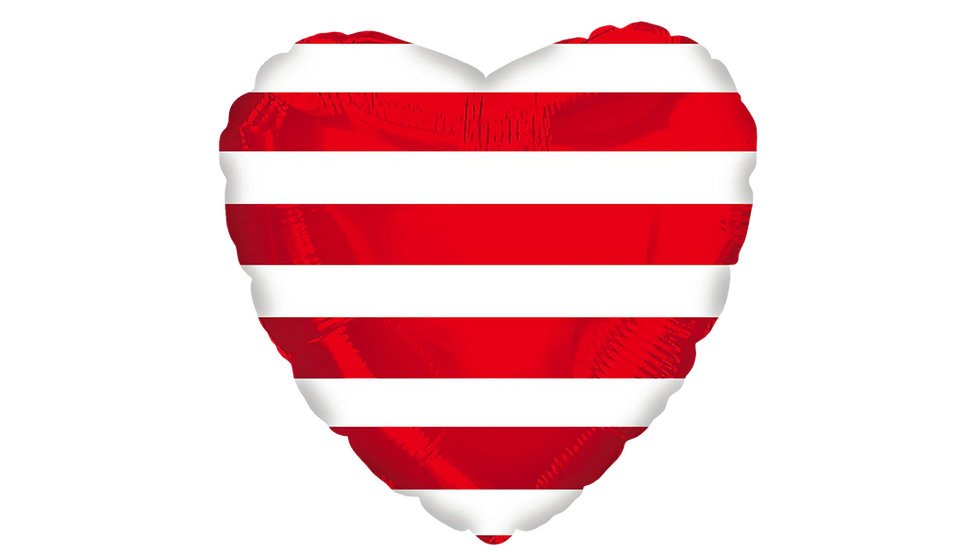 Satin Heart Colors stripes 18inches LOV003