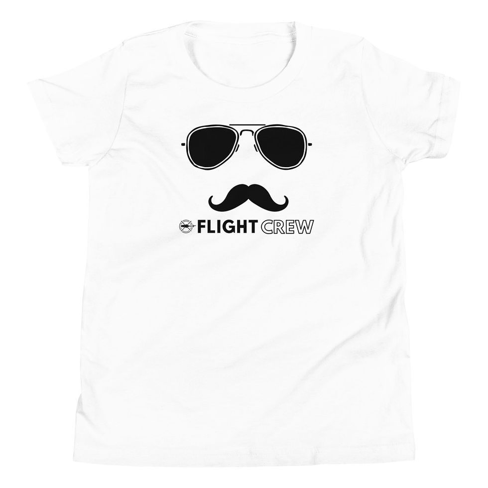 Thumbnail: ECHO Flight Crew Mustache Youth Shirt