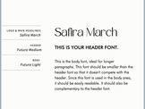 Safira March | Font Pairings