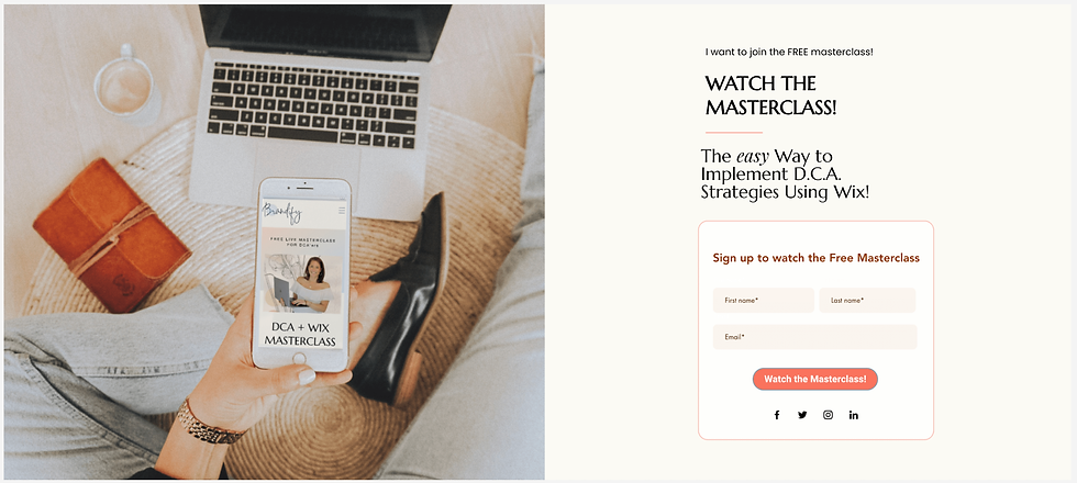 Watch the DCA+WIX Masterclass!