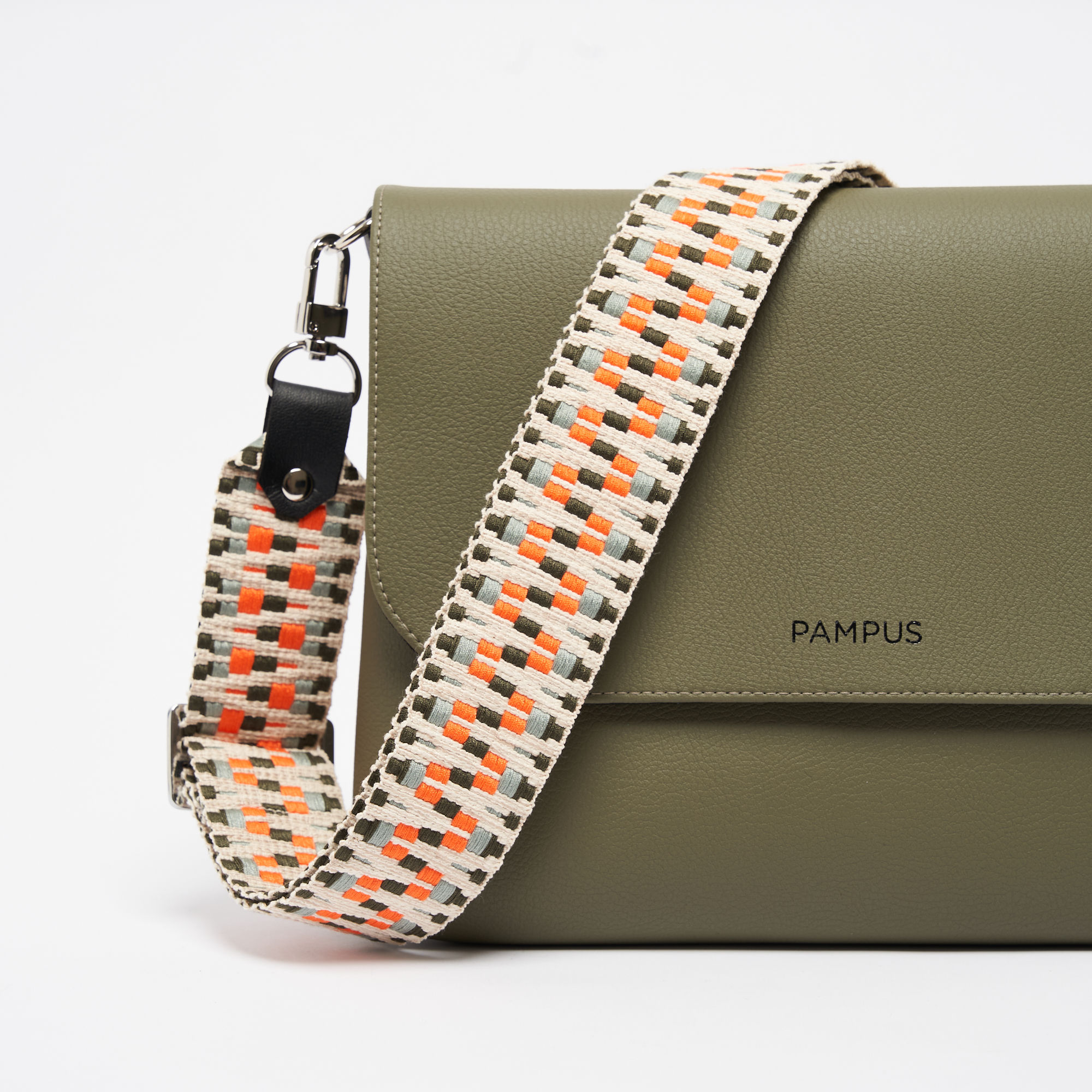 Taschengurt CANDY / zig zag - hellblau | orange | oliv | creme