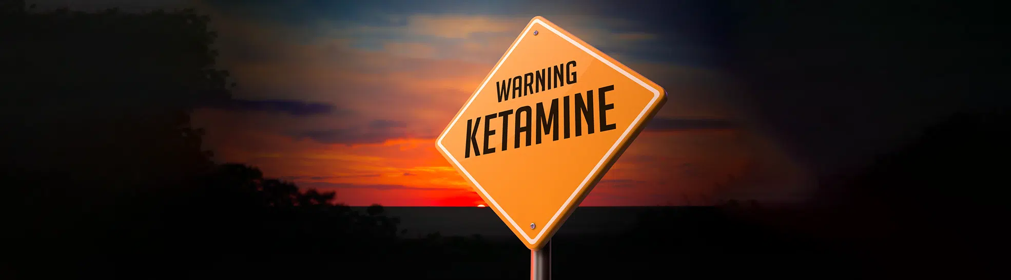 Ketamine on warning road sign copy