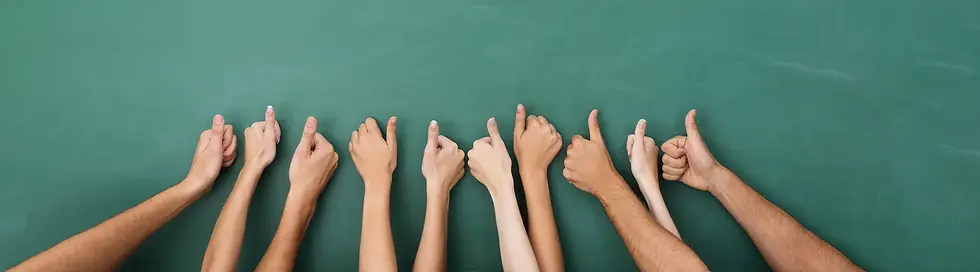 Group of people giving a thumbs up gesture copy