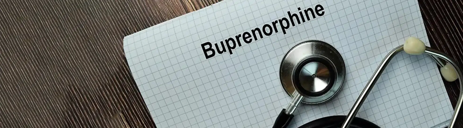 Buprenorphine write on a book and keyword isolated on office desk. Healthcare medical concept. copy