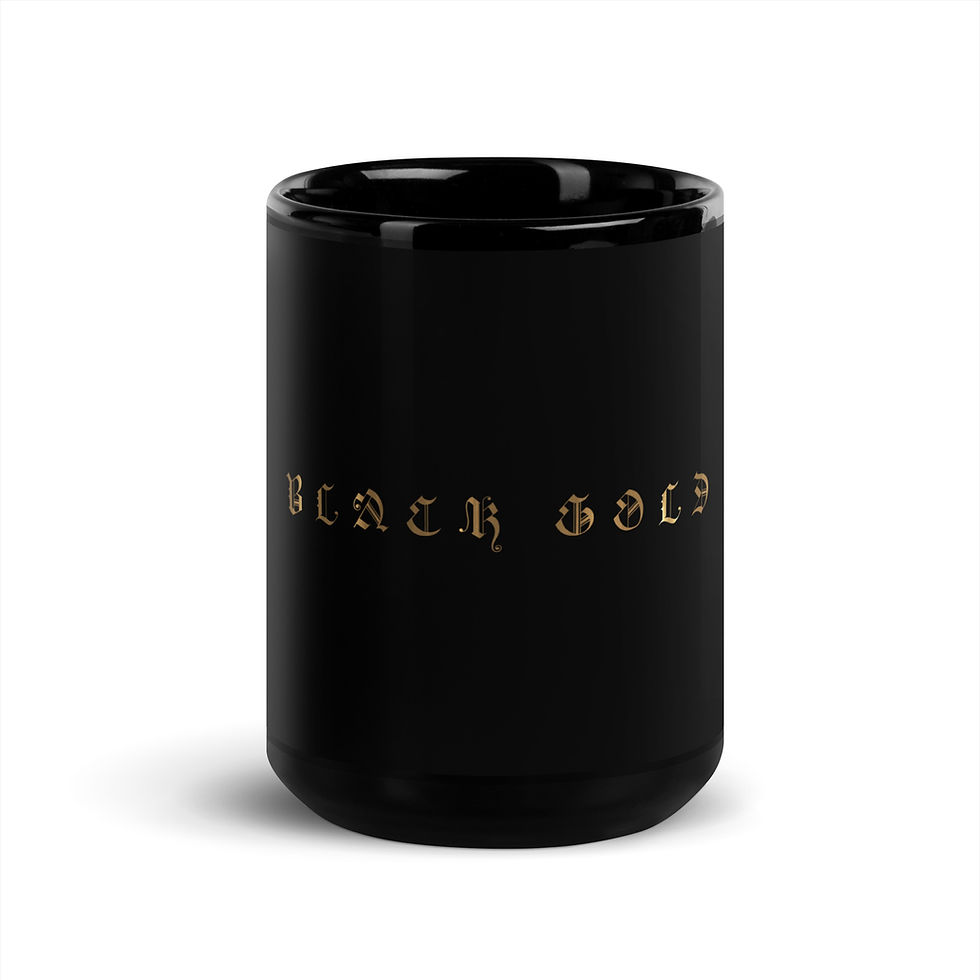 Thumbnail: "Black Gold" Logo Black Glossy Mug