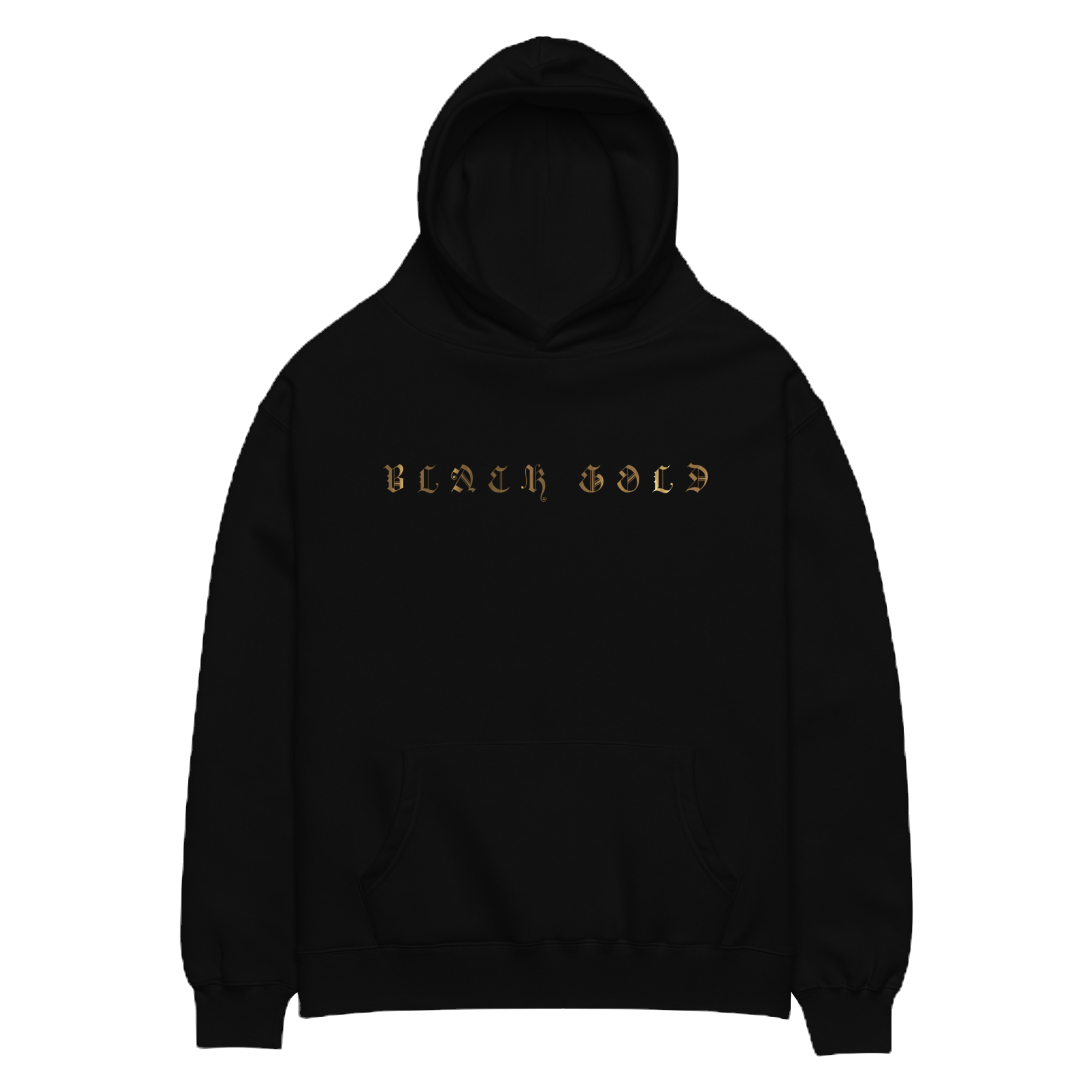 "Black Gold" Logo Unisex Oversized Hoodie
