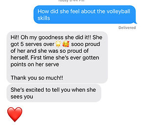 volleyball testimonial at Village health club and spa