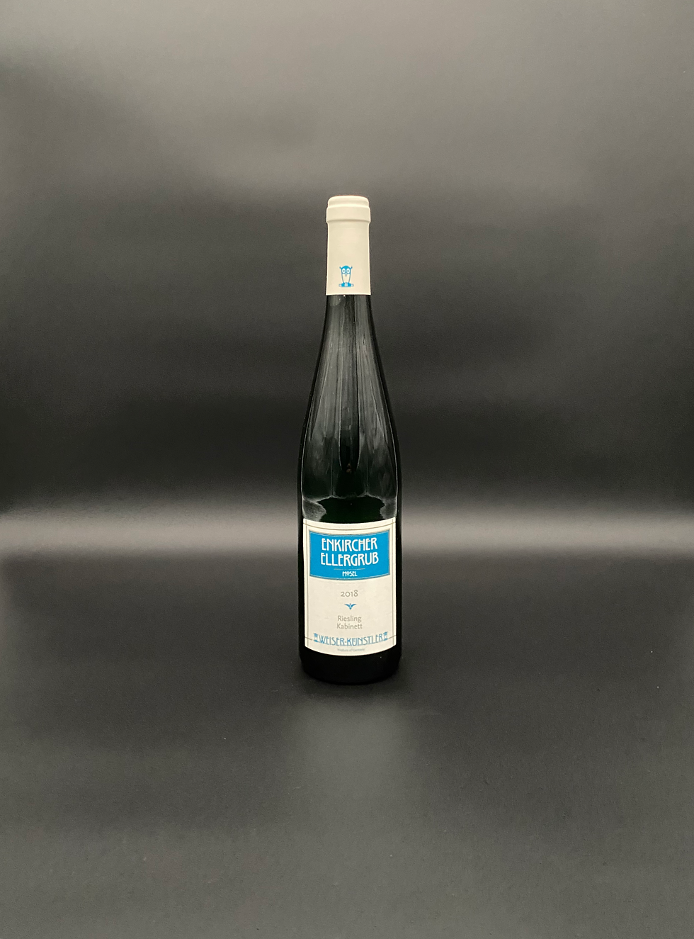 Enkircher Ellergrub Riesling Kabinett 2018 von Weiser-Künstler Weißweinflasche von der Mosel