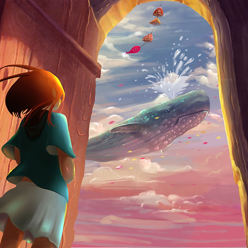 Niña y la ballena animado