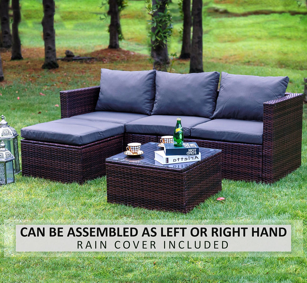 Thumbnail: Rattan Corner sofa set lounger