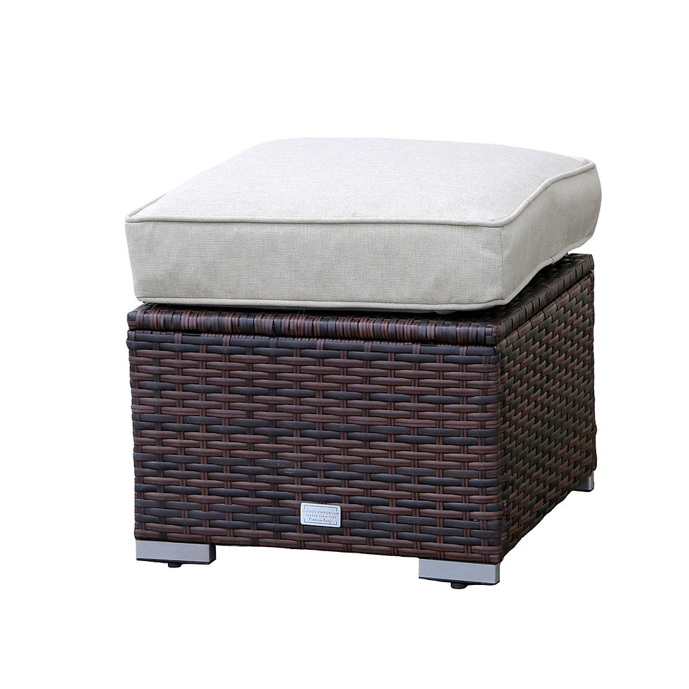 Thumbnail: Rattan Garden Furniture Set with Rising Table -  L/R Configurable - Dark Brown