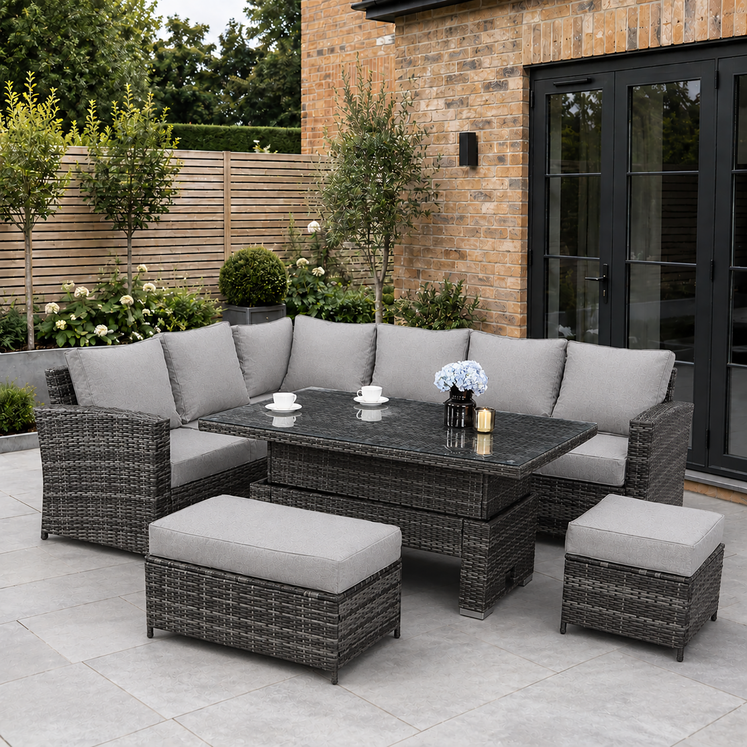 9 SEATER RATTAN GARDEN FURNITURE SET